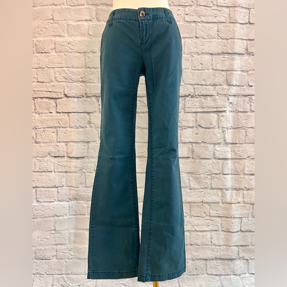 Mossimo Supply Co. Teal Bootcut Pants Jeans Pockets Academia Hipster Geek Chic - Picture 2 of 11